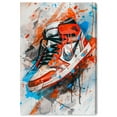 thumbnail image 1 of Colorful Splatter Sneaker Canvas Wall Art by Notoriart, Gallery Wrapped, 36" x 54", 1 of 7