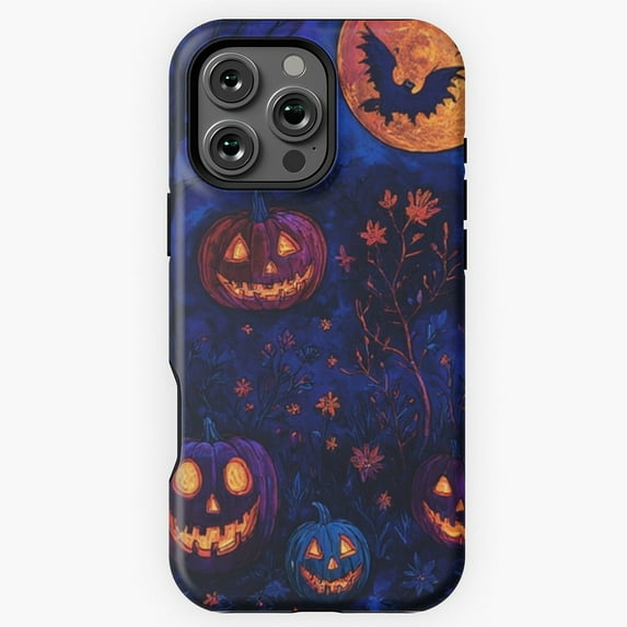 Colorful Spooky Pumpkins Phone Case for iPhone 16 15 14 13 12 11 Pro Max M5911168