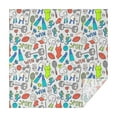thumbnail image 1 of Colorful Sports Items Pattern Square Tablecloth,Waterproof Square Table Cover,Wipeable Spillproof Washable Table Cover for Home Kitchen Party Decor 52"x52"(132x132cm), 1 of 6