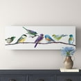 Colorful Spot Poster Wall Decor Coloful Bird On Branch Canvas Art