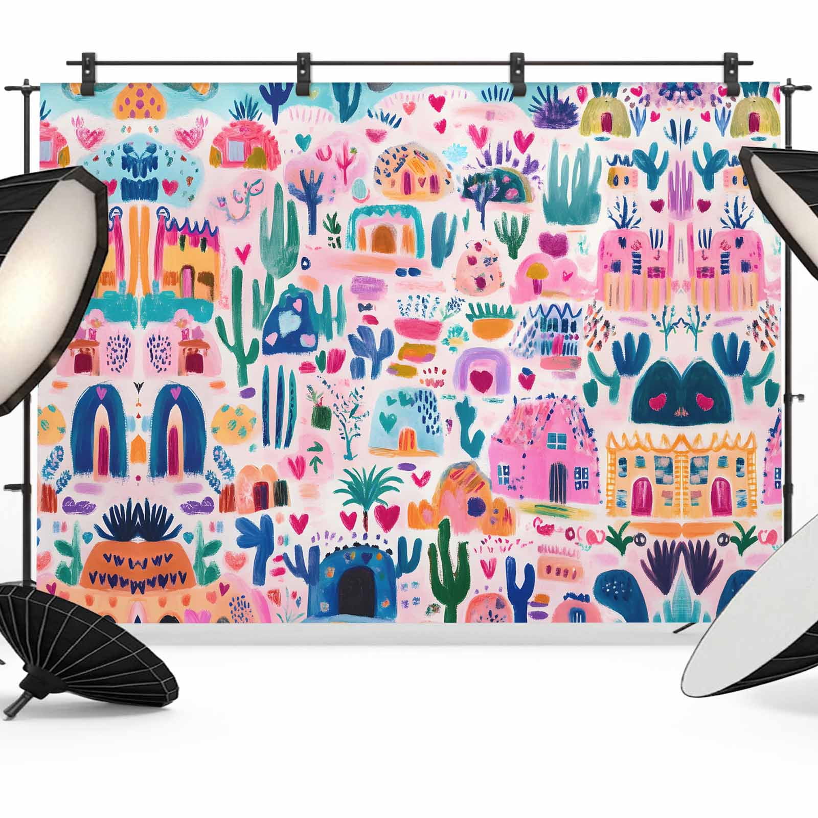 Botanical Backdrop Colorful Spring Floral Backdrop for Photography, Summer Botanical ...
