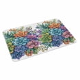 thumbnail image 1 of Colorful Spring Floral Doormat Outdoor Entrance 20"x31.5", Summer Botanical Farmhouse Flowers Absorb Moisture Dirt Door Mats, Non-Slip Rubber Backing Floor Mats Indoor, Low-Profile Front Door Rugs, 1 of 9