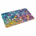 thumbnail image 1 of Colorful Spring Floral Doormat Outdoor Entrance 24"x36", Modern Oil Painting Abstract Art Absorb Moisture Dirt Door Mats, Non-Slip Rubber Backing Floor Mats Indoor, Low-Profile Front Door Rugs, 1 of 9