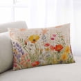 thumbnail image 1 of Colorful Spring Floral King Size Pillow Cover, Pillowcase Protectors with Zipper, Breathable Decorative Throw Pillow Case Cover, Vintage Summer Botanical Pillow Shams for Couch Sofa 20x36Inch, 1 of 8