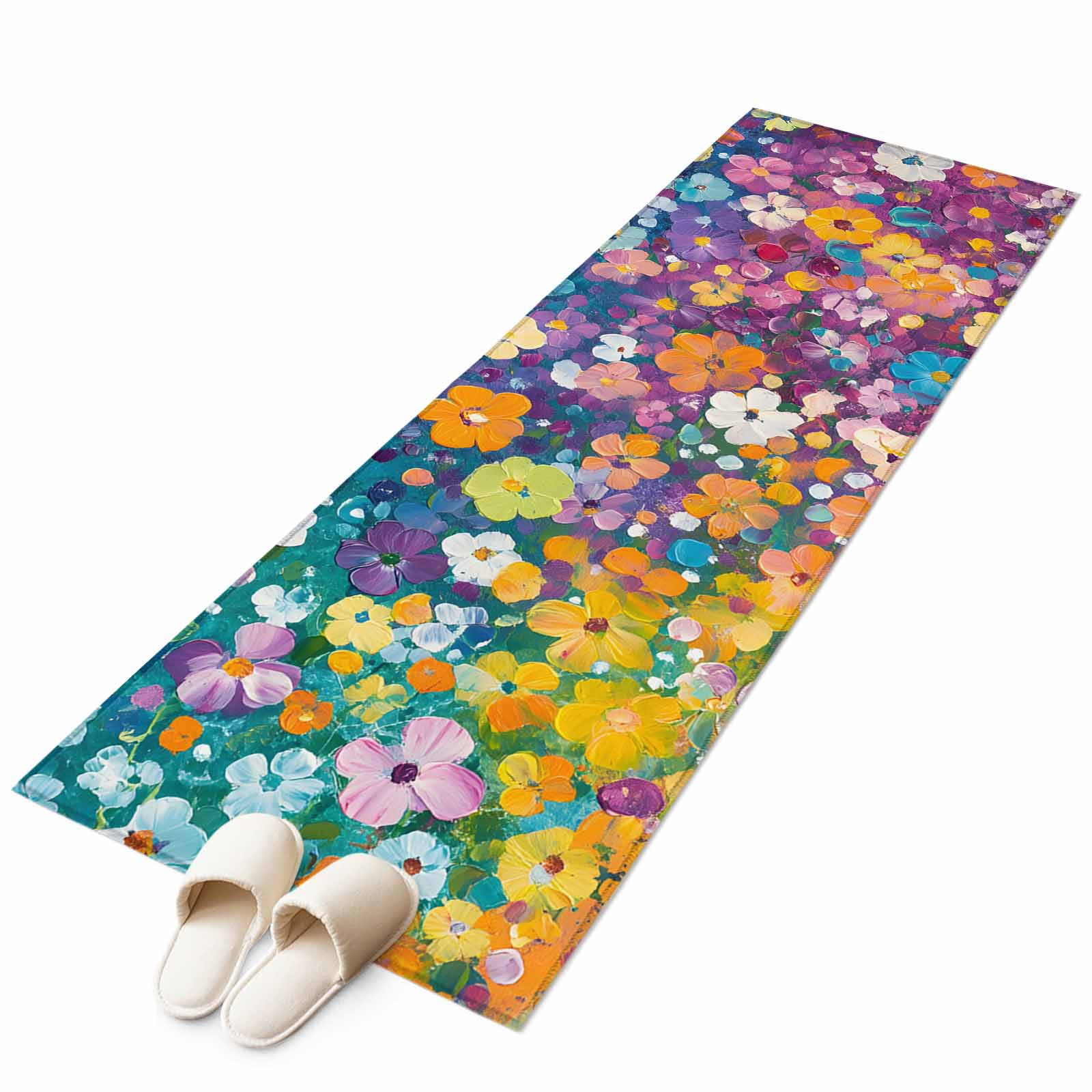 Colorful Spring Floral Large Area Rugs for Bedroom Living Room, Soft ...