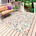 thumbnail image 1 of Colorful Spring Floral Outdoor Rug for Patio/Deck/Porch, Non-Slip Large Area Rug 5 x 7 Ft, Farmhouse Botanical Summer Indoor Outdoor Rugs Washable Area Rugs, Reversible Camping Rug Carpet Runner, 1 of 8