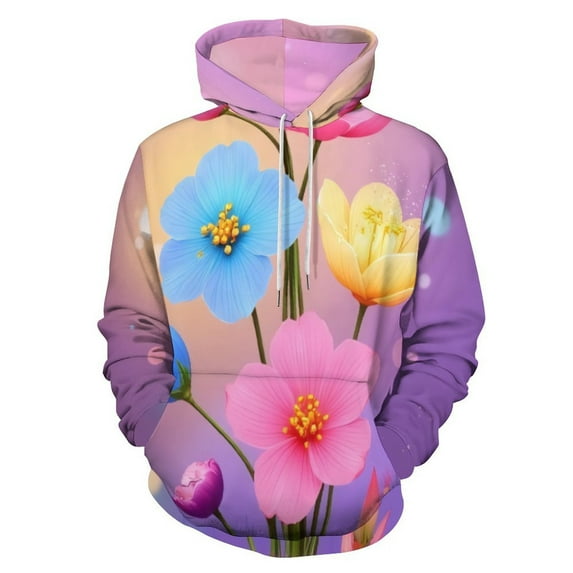 Colorful Spring Flowers Men's Women New Sweatshirt Hoodie Men's Plus Size Sweatshirt Hooded Sweatshirt 3d Printed Street Men's Cloth
