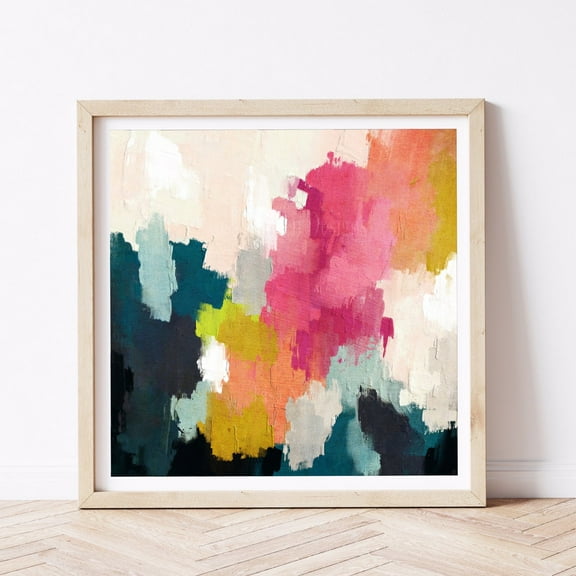 Colorful Square Abstract Wall Art Modern Painting Bright Bold Art Minimalist Modern Home Or Office Art Print Wall Art, Modern Wall Decor, 8x12 UNFRAMED