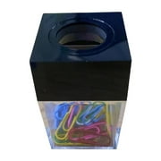 Colorful Square Paper Clips Storage Box Magnetic Paperclips Holder Dispenser Desktop Organizer for Home School Office