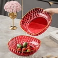 thumbnail image 1 of Colorful Square Plastic Salad Bowl Vegetable Fruit Drainer Colander Basket Serving Dish Snack Tray Kitchen Organizer Container for Home Office Outdoor Durable Lightweight Multipurpose Dishware, 1 of 3