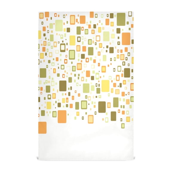 Colorful Squares Pattern Design Decorative Waffle Towel Kitchen Dishcloth 28x18in Multi-Use Tea Towel