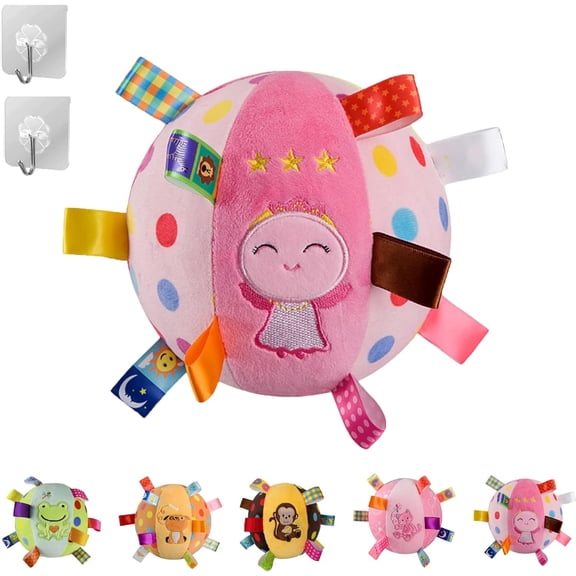 Colorful Squeaky Hanging Dog Training Toy Soft Stuffed Ball with Bell for Dogs (Angel)