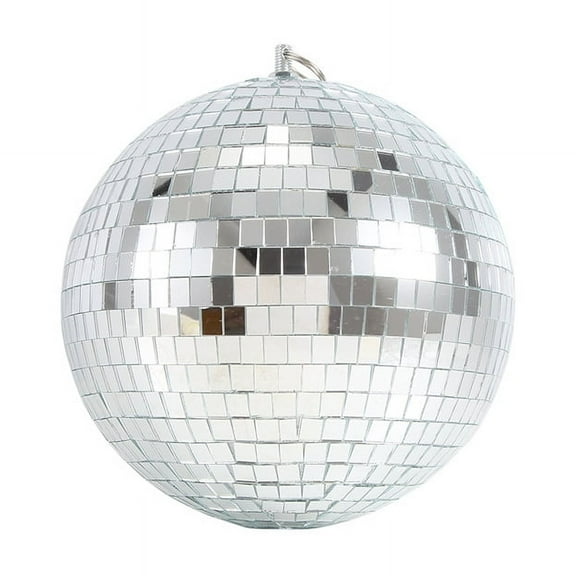 Colorful Stage Lighting Effect 8 Inch 20cm Disco Mirror Glitter Ball Silver Christmas Decor