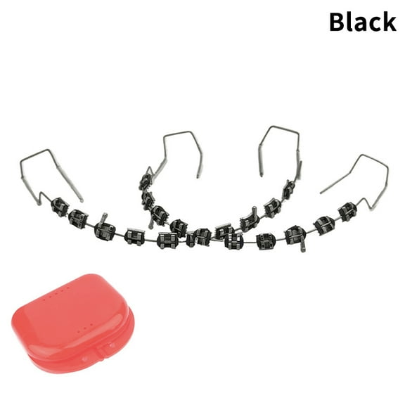Colorful Stainless Steel Braces for Teeth Whitening Fashion Oral Decorative Chain Oral Hygiene Product
