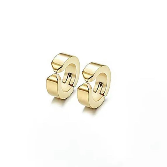 Colorful Stainless Steel Non Piercing Magnet Earrings Charm Hoop Earrings Set