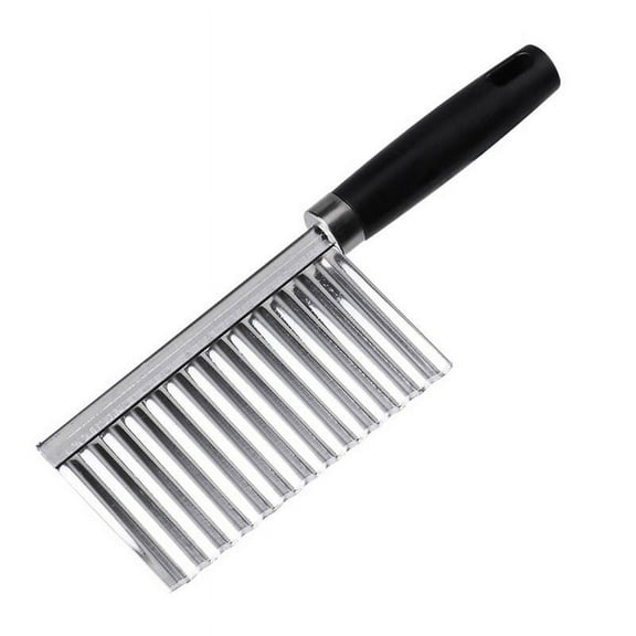 Colorful Stainless Steel Wavy Vegetable Cutting Knife, 20Cm Length With Crinkle Blade, Creates Decorative Fries Or Salads, Dishwasher Safe For Kitchen Convenience