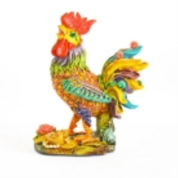 Colorful Standing Rooster Statue