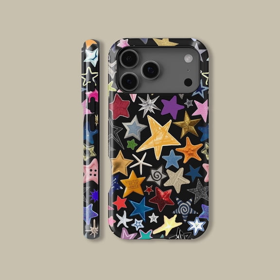 Colorful Star Collage Case for iPhone Samsung Celestial Sky