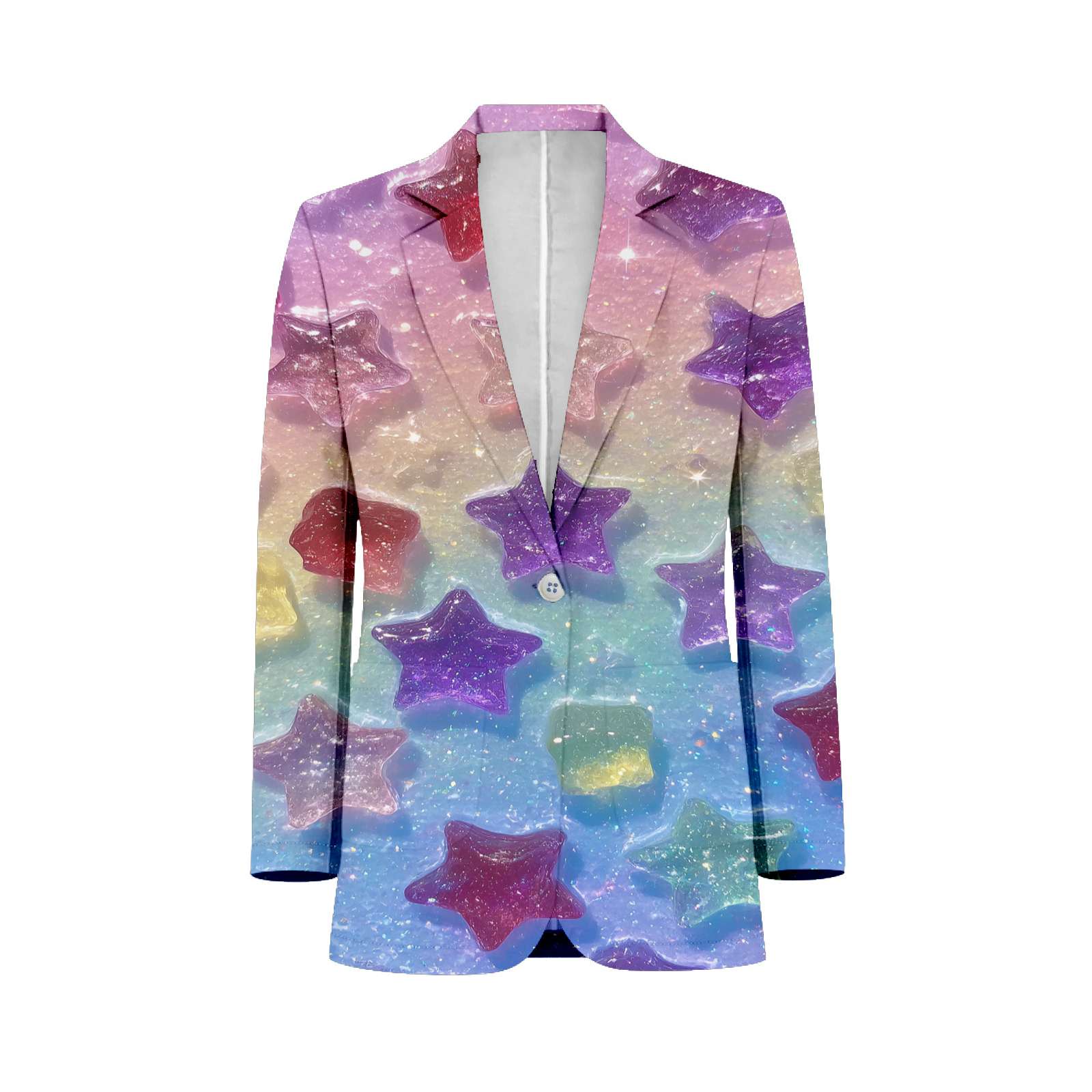 Colorful Star Pattern Background Customized Men's Suits full man Shawl ...
