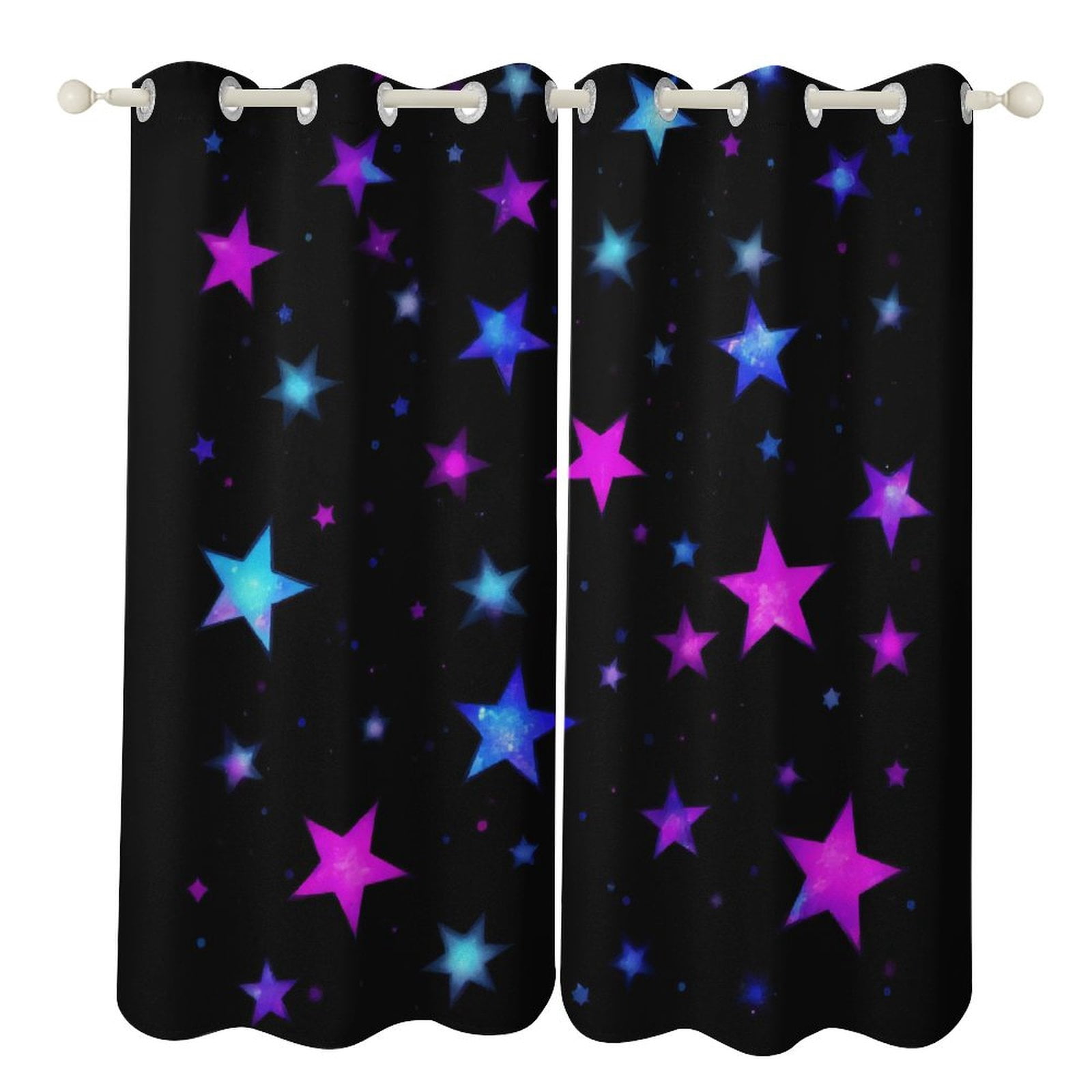 Colorful Star Pattern Background Luxury Window Curtains Blinds for ... - Star Pattern Curtains Apartment Renovation Ideas