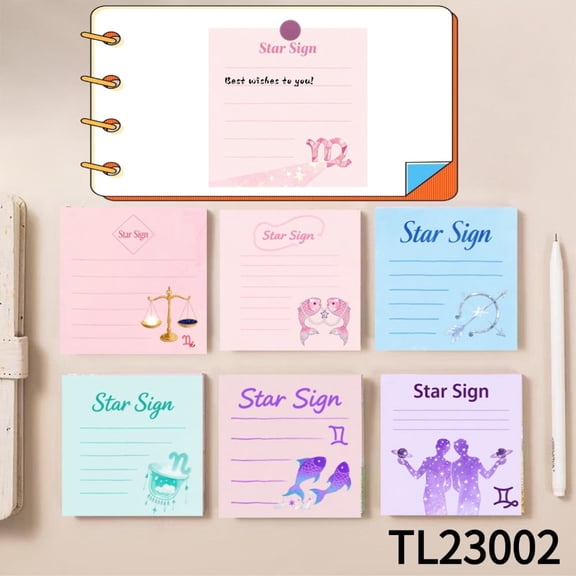 Colorful Star Sign Memo Pads - Enhance Your Organization (3.54×3.54 Inches) 100-Pack with105 Emoticon Stickers, Multi - Color Sticky Notes Set,Bright Colors, Perfect for Note - Taking and Marking