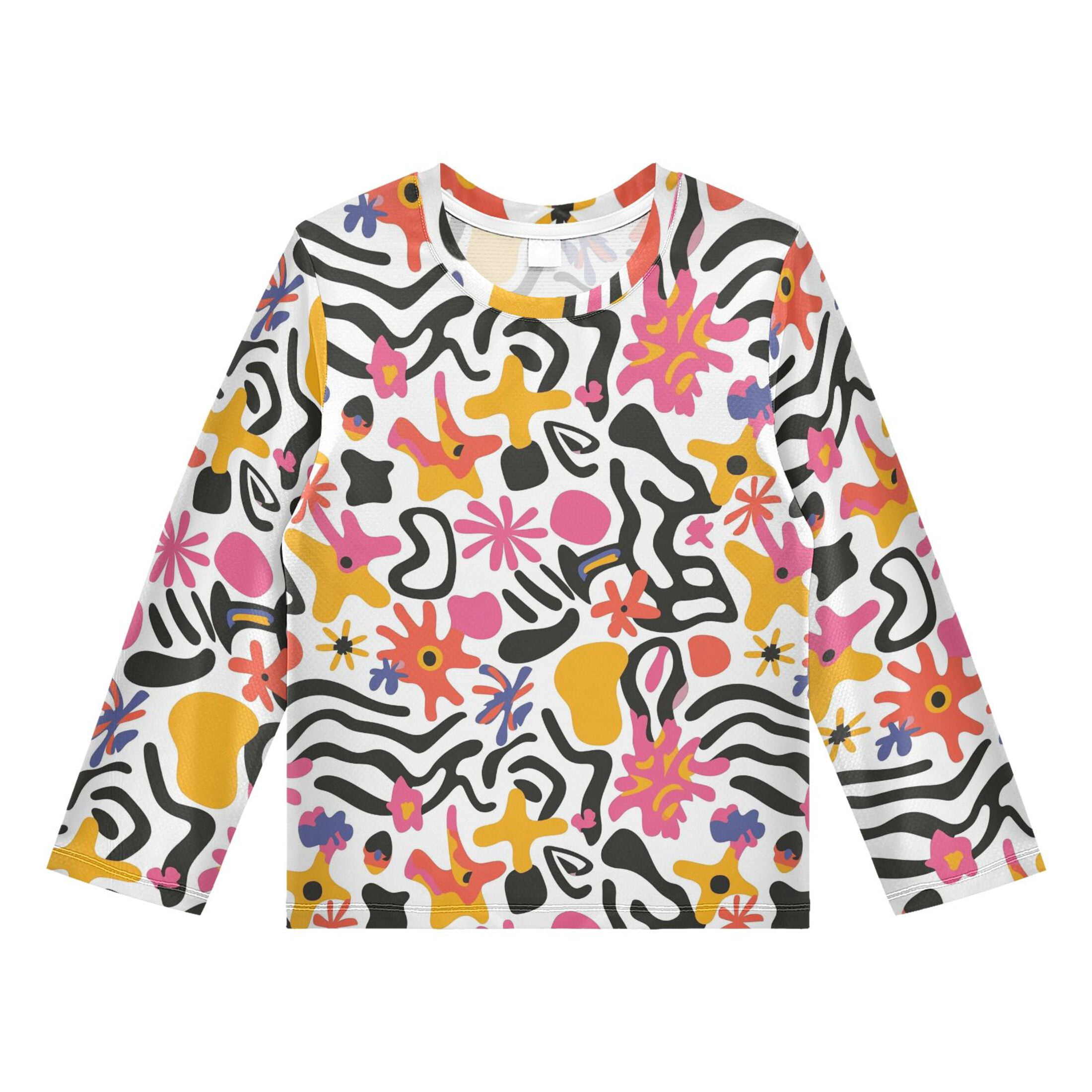 Colorful Starfish Pattern Boys' Rash Guard Shirts UPF 50 Plus Sun ...