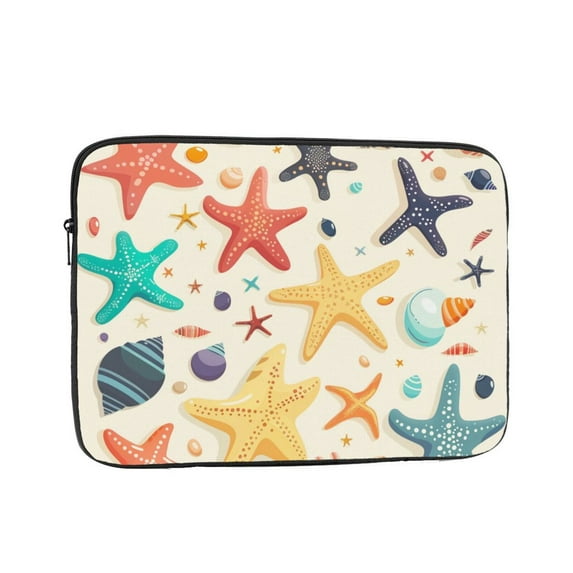 Colorful Starfish Shells Laptop Sleeve Bag Compatible With MacBook Air / Pro iPad MateBook Tablet Surface HP Lenovo Dell ASUS Acer Laptop Computer Protective Size: 15 inch
