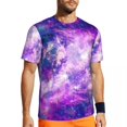 thumbnail image 1 of Colorful Starry Nebula T-Shirt Galay Hip Hop Running T-Shirts Short Sleeve Quick-drying To, 1 of 5