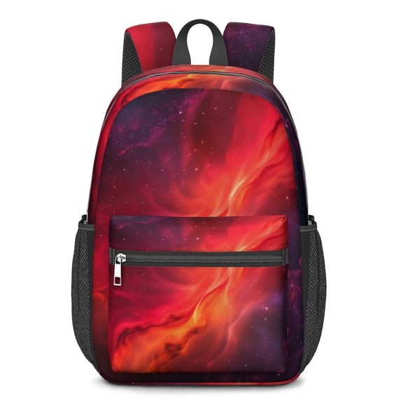Colorful Starry Sky and Universe 17" School Backpacks for Teens,Waterproof Oxford Fabric,S-Shape Padded Straps for School,Travel,Hiking,Camping