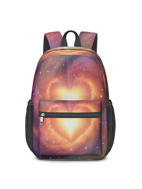 Colorful Starry Sky and Universe 17" School Backpacks for Teens,Waterproof Oxford Fabric,S-Shape Padded Straps for School,Travel,Hiking,Camping