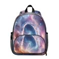 thumbnail image 1 of Colorful Starry Sky and Universe Backpack for School, Cute School Bag with Adjustable Shoulder Straps and Padded Back, 13.8"x11.4"x6", 1 of 5
