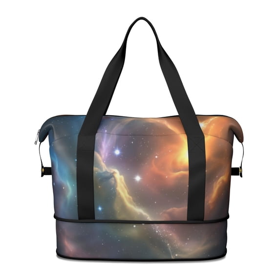 Starryskye Colorful Starry Sky and Universe Expandable Travel Tote Bag, Overnight ...