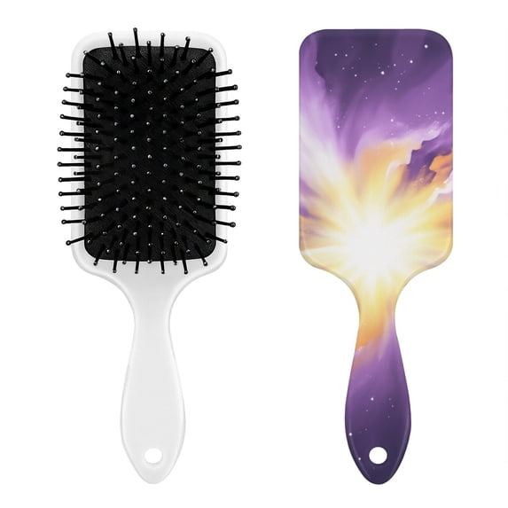 Starryskye Colorful Starry Sky and Universe Paddle Hair Brush, Square Air Cushion ...