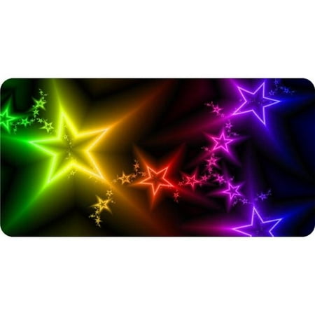 Colorful Stars Photo License Plate