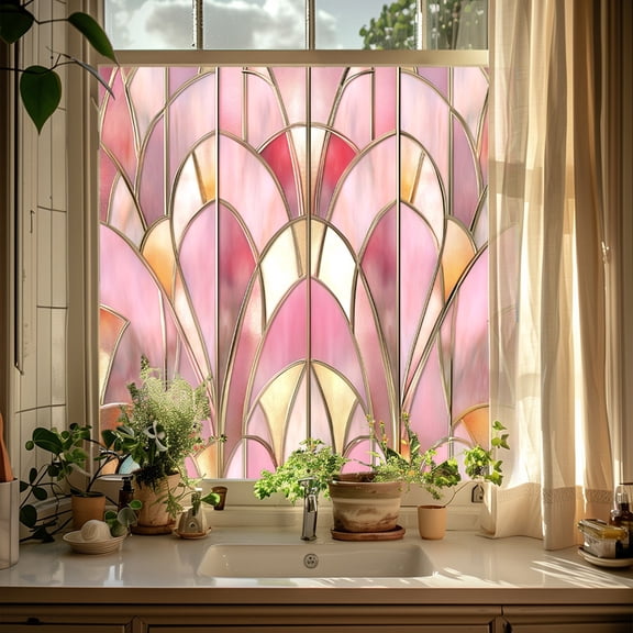 Colorful Static Cling Window Decals Removable Pvc Glass Sticker for Home Decor Adhesive Window Film with Flower Designs
