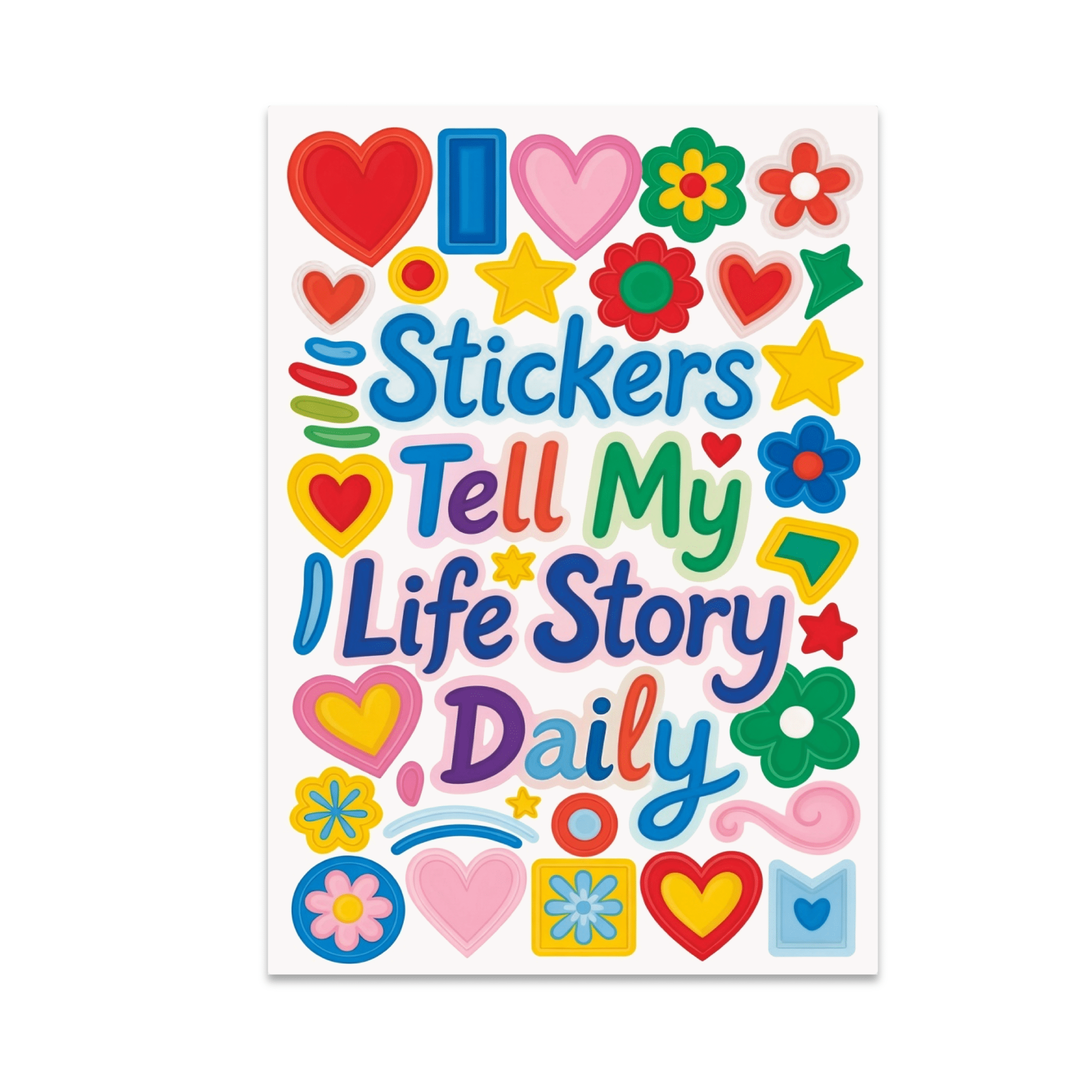 Colorful Sticker Wall Art - Sticker Collage Enthusiast - 13x19 Poster ...