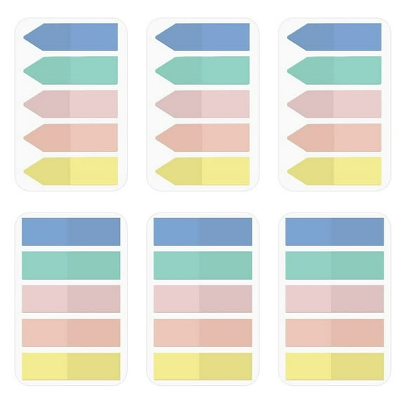 Colorful Sticky Arrow Flags Page Markers Index Tabs, Self Stick Removable Indexing Flags, 600 SheetsStyle:Style 5;