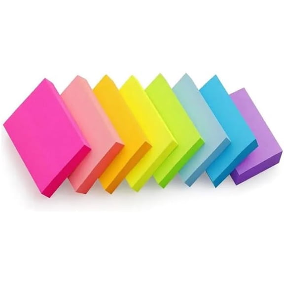 Colorful Sticky Notes, 1.5 x 2 Inch Square Memo Pads, 800 Sheets