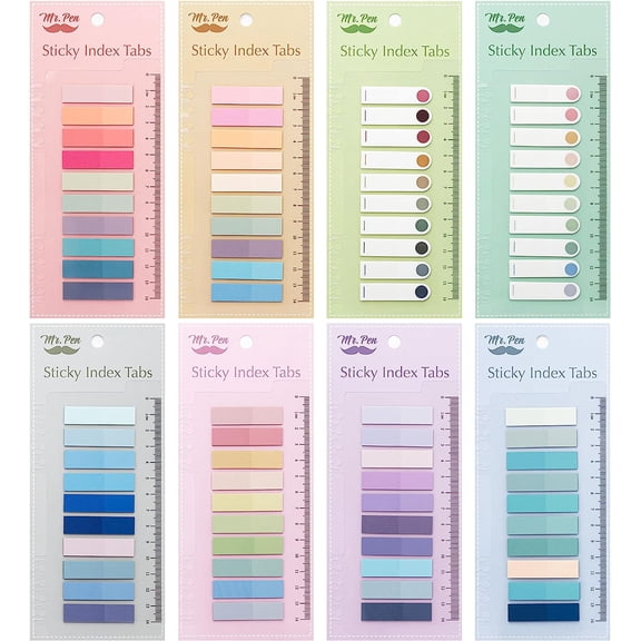 Colorful Sticky Tabs, 1600 pcs, Translucent Page Markers, Water-Resistant Book Tabs for Annotating, Bible Study, Planning, Indexing & Document Organization