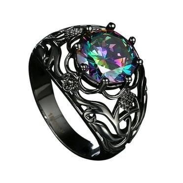 Colorful Stone Ring Finger Jewelry Birthday Proposal Bridal Engagement Party Ring Rings for Teen Girls Finger Rings for Men Rings for Teen Boys 14-16 No Rings Rings Size 9 Adjustable Mens Rings Open