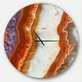thumbnail image 1 of Colorful Stone Stripes' Oversized Modern Metal Clock, 1 of 3