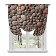 thumbnail image 1 of Colorful Stones Balloon Curtains 63 Inch Length for Living Room/Bedroom, Modern Art Farmhouse Stones Rod Pocket Privacy Door Curtains Decorative Tie Up Shade for Window 52"x63", 1 of 8