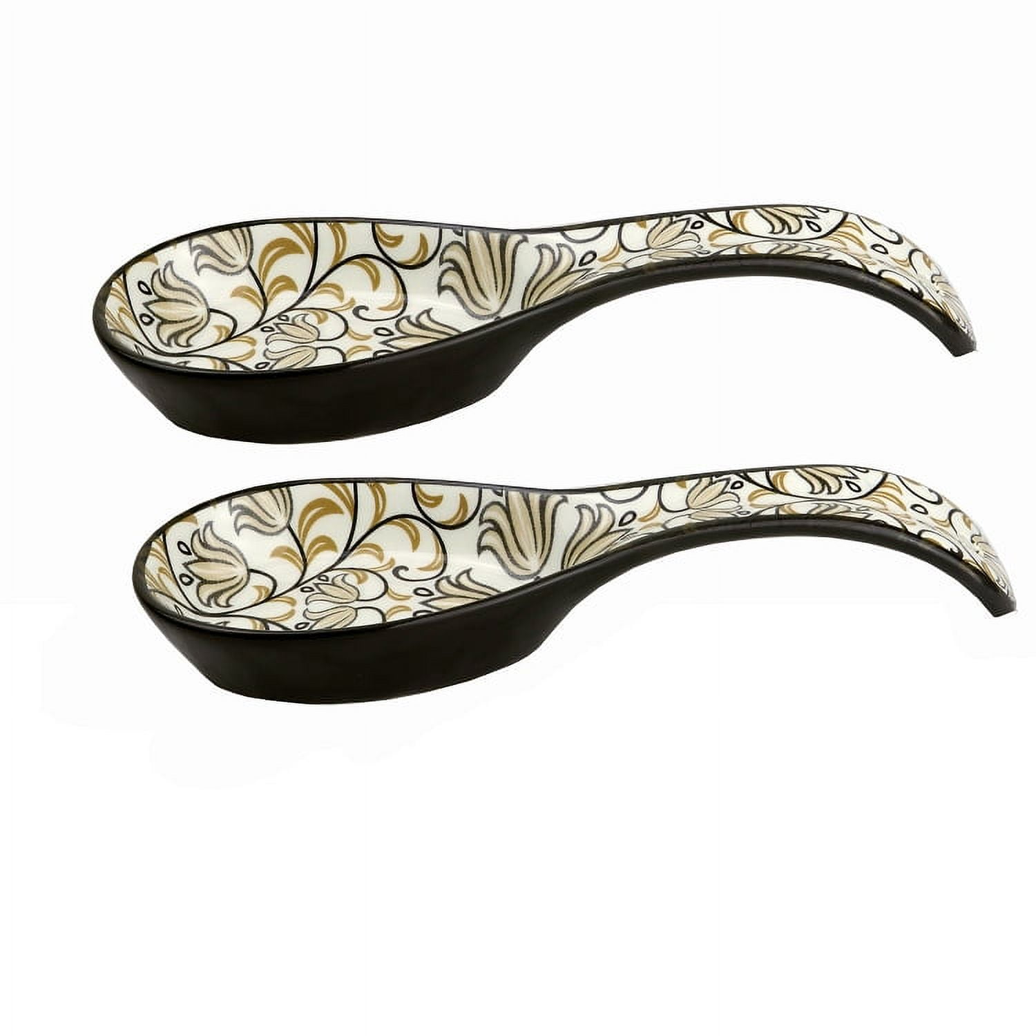 Colorful Stoneware Countertop Spoon Rest Modern Farmhouse Kitchen Decor