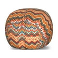 thumbnail image 1 of Colorful Storage Toy Bag Chair, Colorful Chevron Zig Zag Lines Historical Mayan Pattern Ethnicity Theme, Stuffed Animal Organizer Washable Bag, Small Size, Multicolor, by Ambesonne, 1 of 3