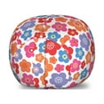 thumbnail image 1 of Colorful Storage Toy Bag Chair, Floral Theme Illustration Along Flowers in Doodle Style on Plain Background, Stuffed Animal Organizer Washable Bag, Large Size, Multicolor, by Ambesonne, 1 of 3