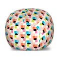 thumbnail image 1 of Colorful Storage Toy Bag Chair, Geometric Semi-Circles and Oval Ellipse Shapes Funky Ethnic Style Curves Art Deco, Stuffed Animal Organizer Washable Bag, Large Size, Multicolor, by Ambesonne, 1 of 3