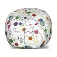 thumbnail image 1 of Colorful Storage Toy Bag Chair, Knitting Balls Crochet Hand Crafts Stitch Yarn Hobby Theme Illustration, Stuffed Animal Organizer Washable Bag, Large Size, Multicolor, by Ambesonne, 1 of 3