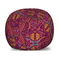 thumbnail image 1 of Colorful Storage Toy Bag Chair, Sixties Style Composition with Tribal Psychedelic Ornamentation Flowers, Stuffed Animal Organizer Washable Bag, Small Size, Multicolor, by Ambesonne, 1 of 3
