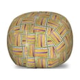 thumbnail image 1 of Colorful Storage Toy Bag Chair, Watercolor Style Checkered Pattern with Motifs and Stripes Hippie Design, Stuffed Animal Organizer Washable Bag, Large Size, Multicolor, by Ambesonne, 1 of 3