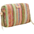 thumbnail image 1 of Colorful Straw Bag Women Woven Beach Bags Rainbow Pattern Shoulder Bag Spring Summer Purse, 1 of 5